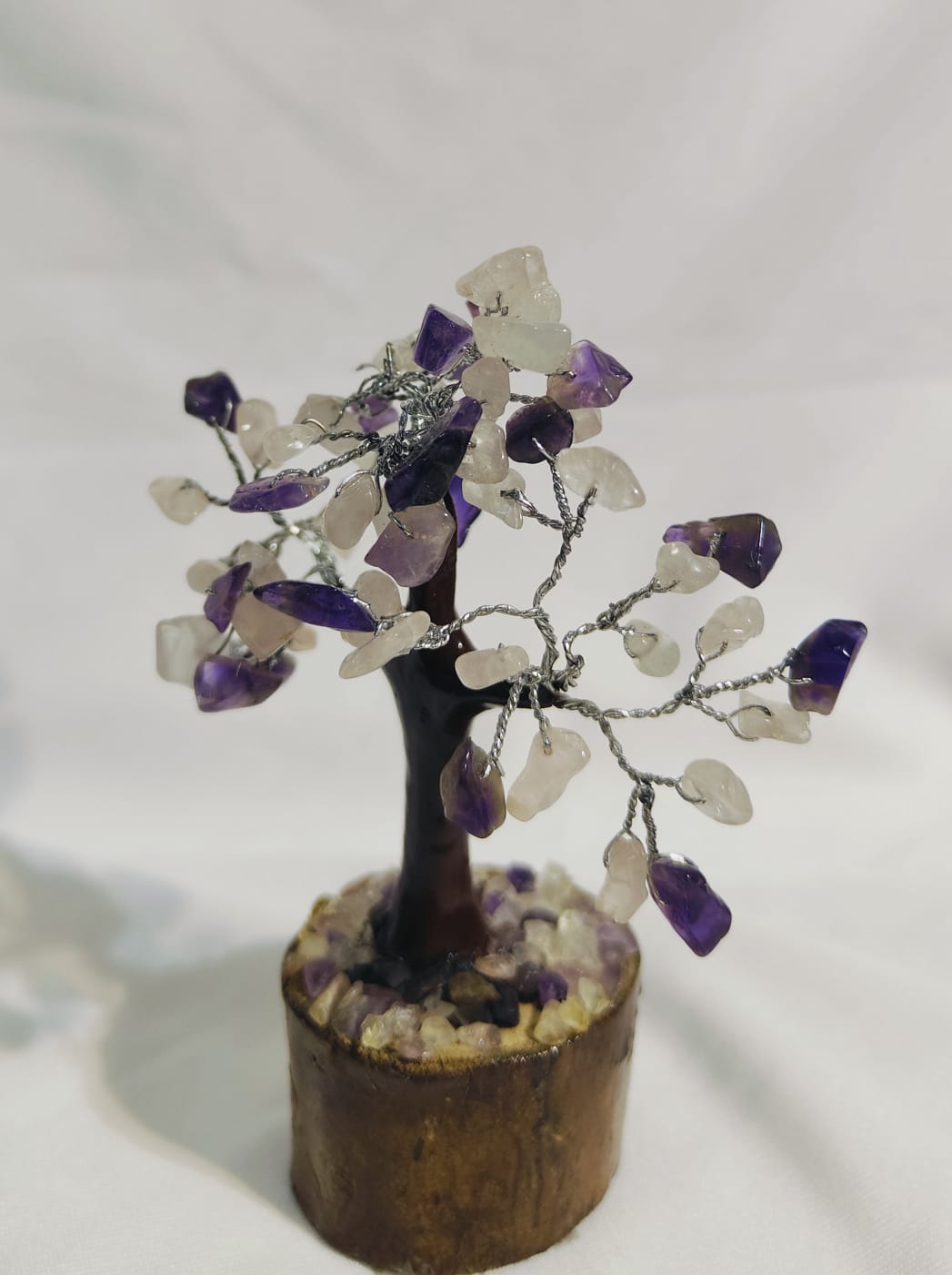 Amethyst and Clear Quartz Tree 60 Chips