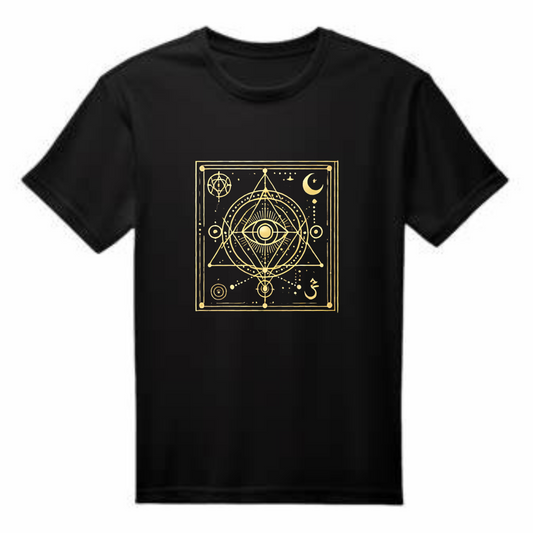 Unisex Supima Cotton T Shirt - Golden Cosmic Power